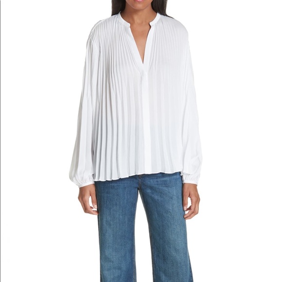 Vince Tops - Vince Chevron Pleated Blouse NWT